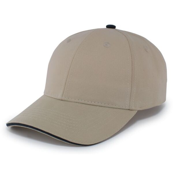 Brushed Twill Cap With Sandwich Bill Thumbnail