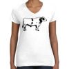 Women's Fine Jersey V-Neck Tee Thumbnail