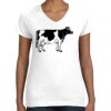 Women's Fine Jersey V-Neck Tee Thumbnail