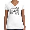 Women's Fine Jersey V-Neck Tee Thumbnail