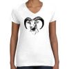 Women's Fine Jersey V-Neck Tee Thumbnail