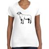 Women's Fine Jersey V-Neck Tee Thumbnail