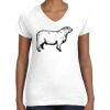 Women's Fine Jersey V-Neck Tee Thumbnail