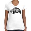 Women's Fine Jersey V-Neck Tee Thumbnail