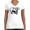 Women's Fine Jersey V-Neck Tee Thumbnail