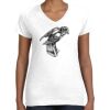 Women's Fine Jersey V-Neck Tee Thumbnail