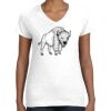 Women's Fine Jersey V-Neck Tee Thumbnail