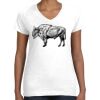 Women's Fine Jersey V-Neck Tee Thumbnail