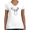 Women's Fine Jersey V-Neck Tee Thumbnail
