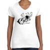 Women's Fine Jersey V-Neck Tee Thumbnail