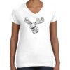 Women's Fine Jersey V-Neck Tee Thumbnail