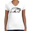 Women's Fine Jersey V-Neck Tee Thumbnail