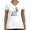 Women's Fine Jersey V-Neck Tee Thumbnail