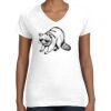 Women's Fine Jersey V-Neck Tee Thumbnail