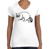 Women's Fine Jersey V-Neck Tee Thumbnail