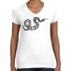 Women's Fine Jersey V-Neck Tee Thumbnail