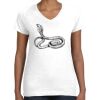 Women's Fine Jersey V-Neck Tee Thumbnail