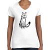 Women's Fine Jersey V-Neck Tee Thumbnail