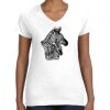 Women's Fine Jersey V-Neck Tee Thumbnail