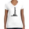 Women's Fine Jersey V-Neck Tee Thumbnail