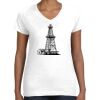 Women's Fine Jersey V-Neck Tee Thumbnail