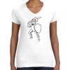 Women's Fine Jersey V-Neck Tee Thumbnail