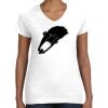Women's Fine Jersey V-Neck Tee Thumbnail
