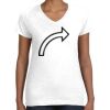 Women's Fine Jersey V-Neck Tee Thumbnail