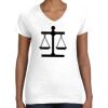 Women's Fine Jersey V-Neck Tee Thumbnail