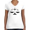 Women's Fine Jersey V-Neck Tee Thumbnail