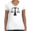 Women's Fine Jersey V-Neck Tee Thumbnail