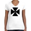 Women's Fine Jersey V-Neck Tee Thumbnail