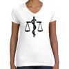 Women's Fine Jersey V-Neck Tee Thumbnail
