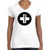 Women's Fine Jersey V-Neck Tee Thumbnail