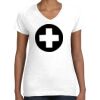 Women's Fine Jersey V-Neck Tee Thumbnail