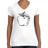 Women's Fine Jersey V-Neck Tee Thumbnail
