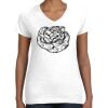 Women's Fine Jersey V-Neck Tee Thumbnail