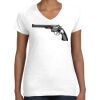 Women's Fine Jersey V-Neck Tee Thumbnail