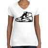 Women's Fine Jersey V-Neck Tee Thumbnail