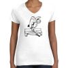 Women's Fine Jersey V-Neck Tee Thumbnail