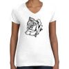 Women's Fine Jersey V-Neck Tee Thumbnail
