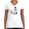 Women's Fine Jersey V-Neck Tee Thumbnail