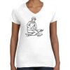 Women's Fine Jersey V-Neck Tee Thumbnail