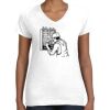 Women's Fine Jersey V-Neck Tee Thumbnail