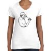 Women's Fine Jersey V-Neck Tee Thumbnail