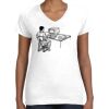 Women's Fine Jersey V-Neck Tee Thumbnail