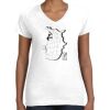 Women's Fine Jersey V-Neck Tee Thumbnail