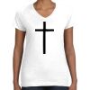 Women's Fine Jersey V-Neck Tee Thumbnail
