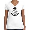 Women's Fine Jersey V-Neck Tee Thumbnail