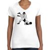 Women's Fine Jersey V-Neck Tee Thumbnail